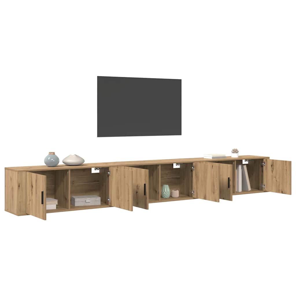 Wall-mounted TV cabinet set 3 pcs