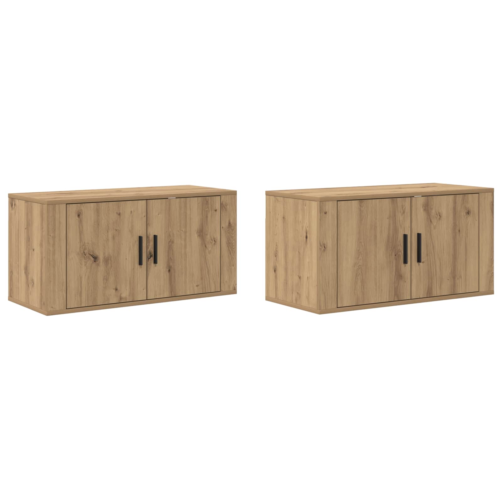 Sieninio televizoriaus kabineto komplektas 2 pcs