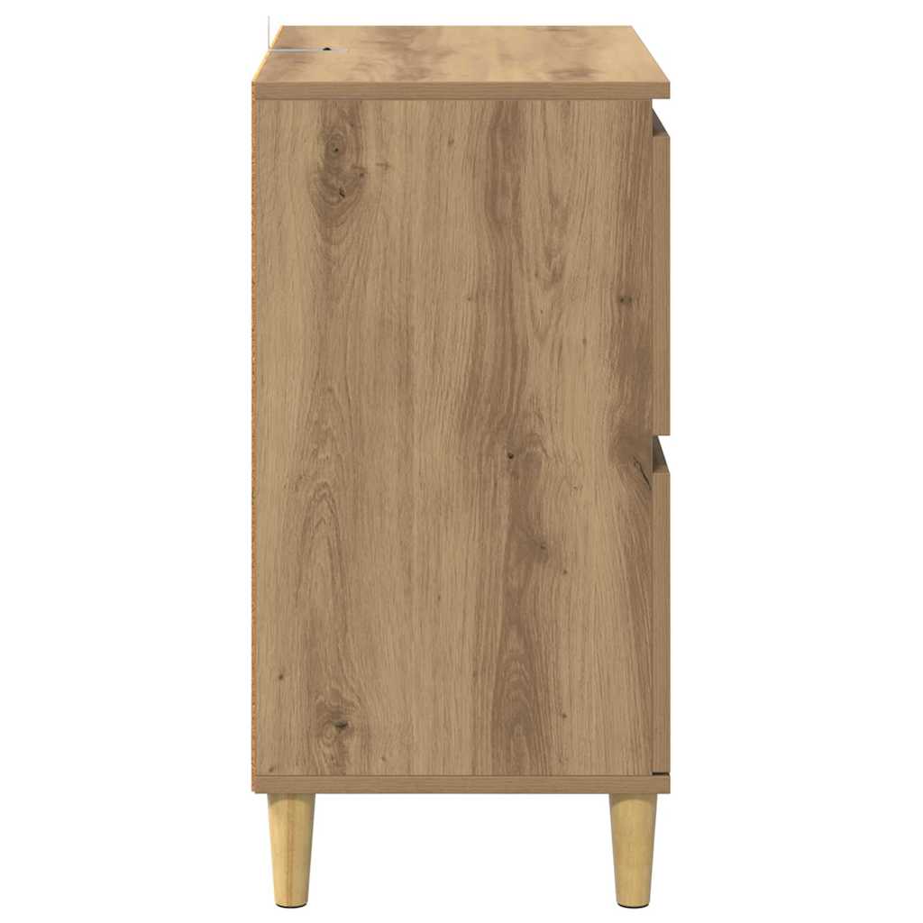 Šoninės lentynos 2 pcs Amatininkų ąžuolas 60 x 35 x 70 cm