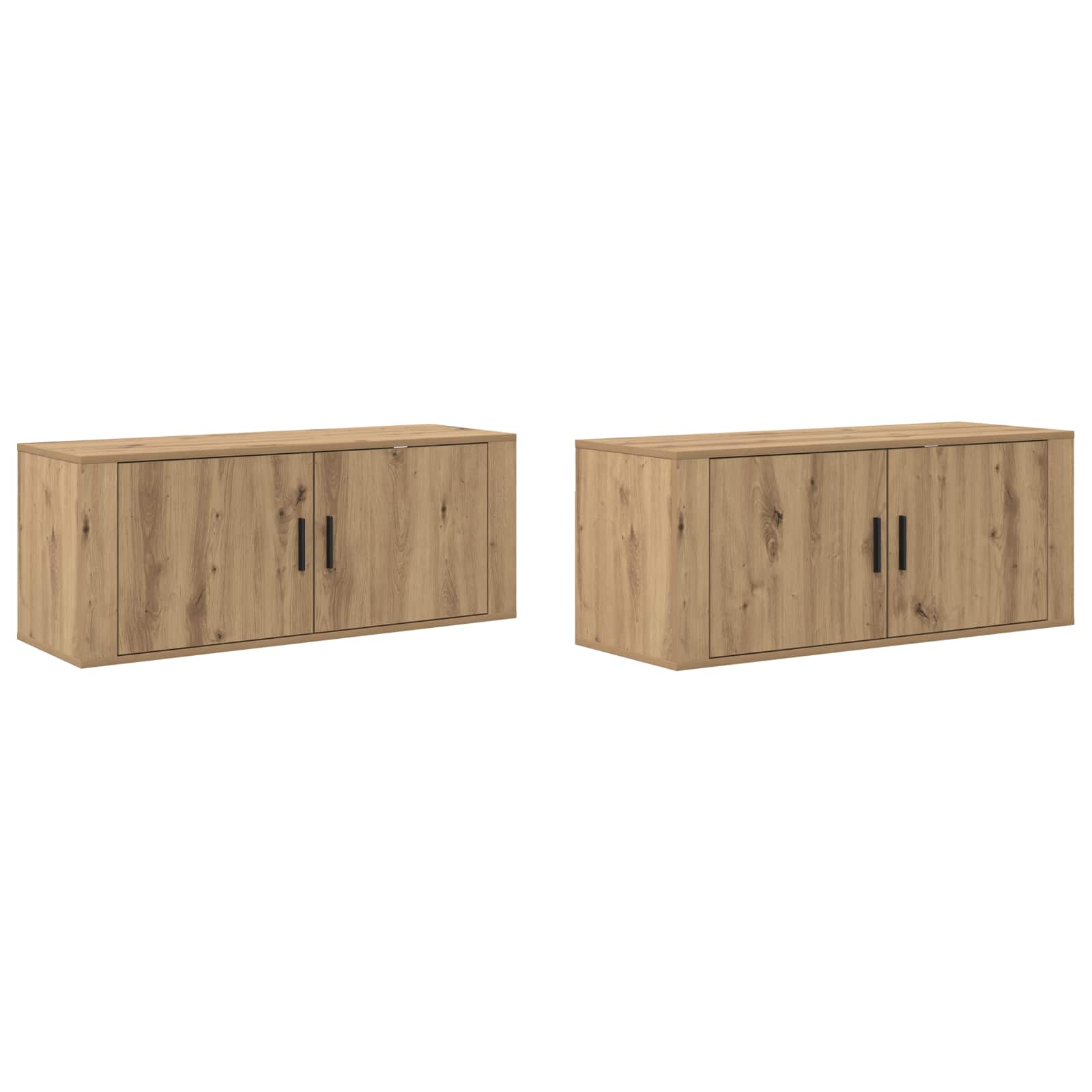 Sieninio televizoriaus kabineto komplektas 2 pcs