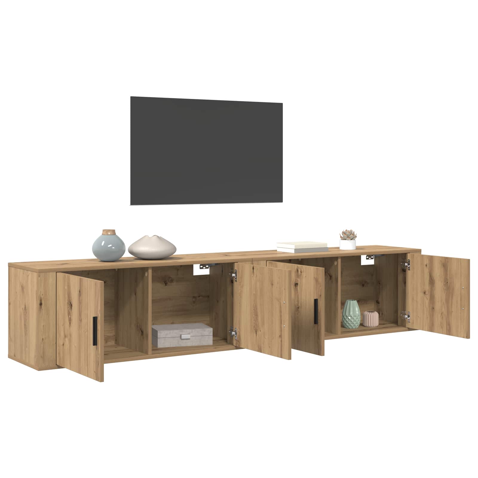 Sieninio televizoriaus kabineto komplektas 2 pcs
