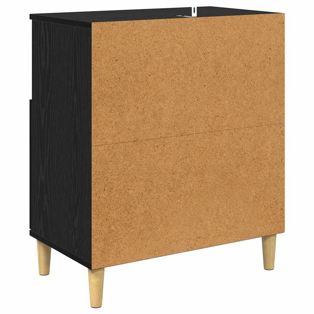 Šoninės lentynos 2 pcs Juodas ąžuolas 60 x 35 x 70 cm