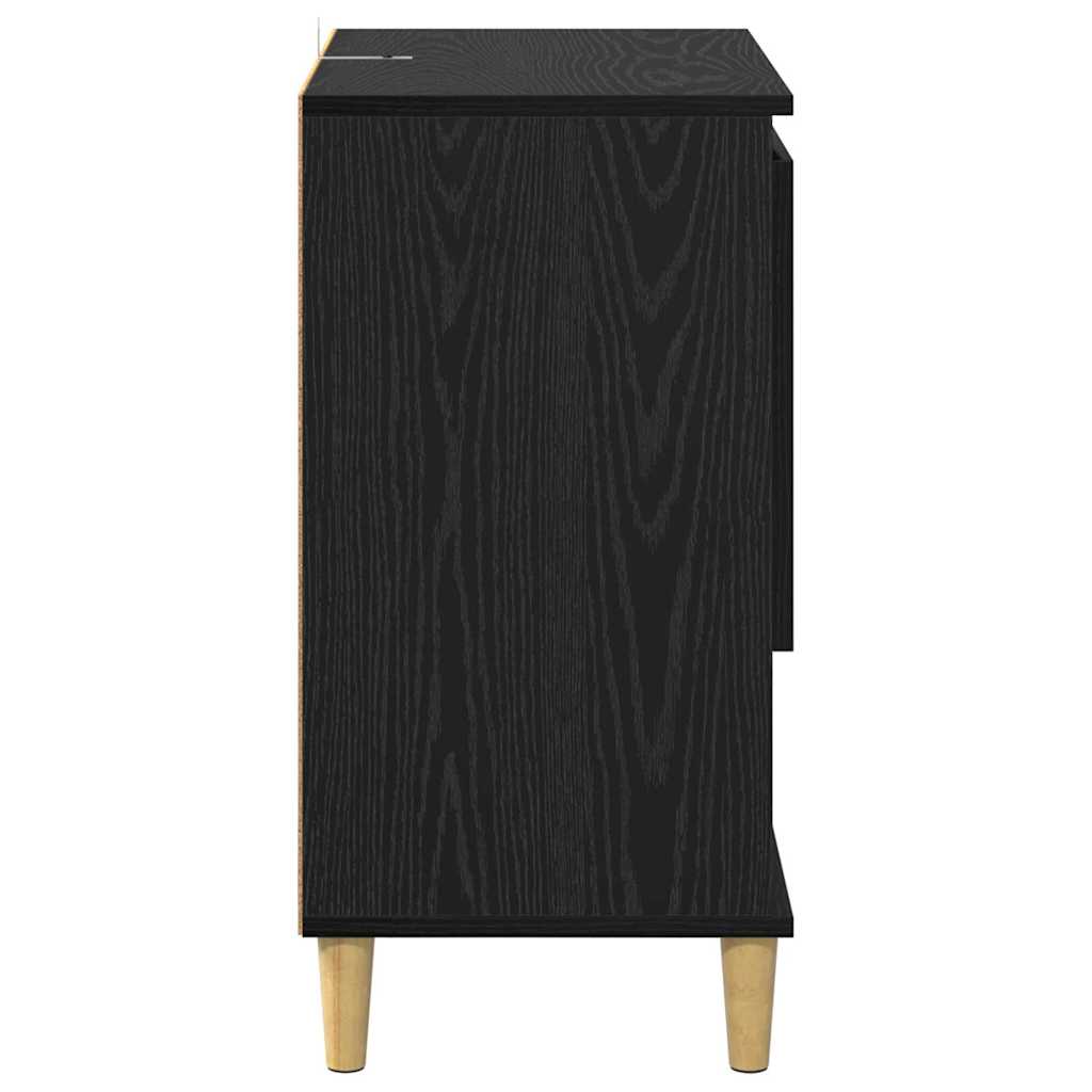 Šoninės lentynos 2 pcs Juodas ąžuolas 60 x 35 x 70 cm