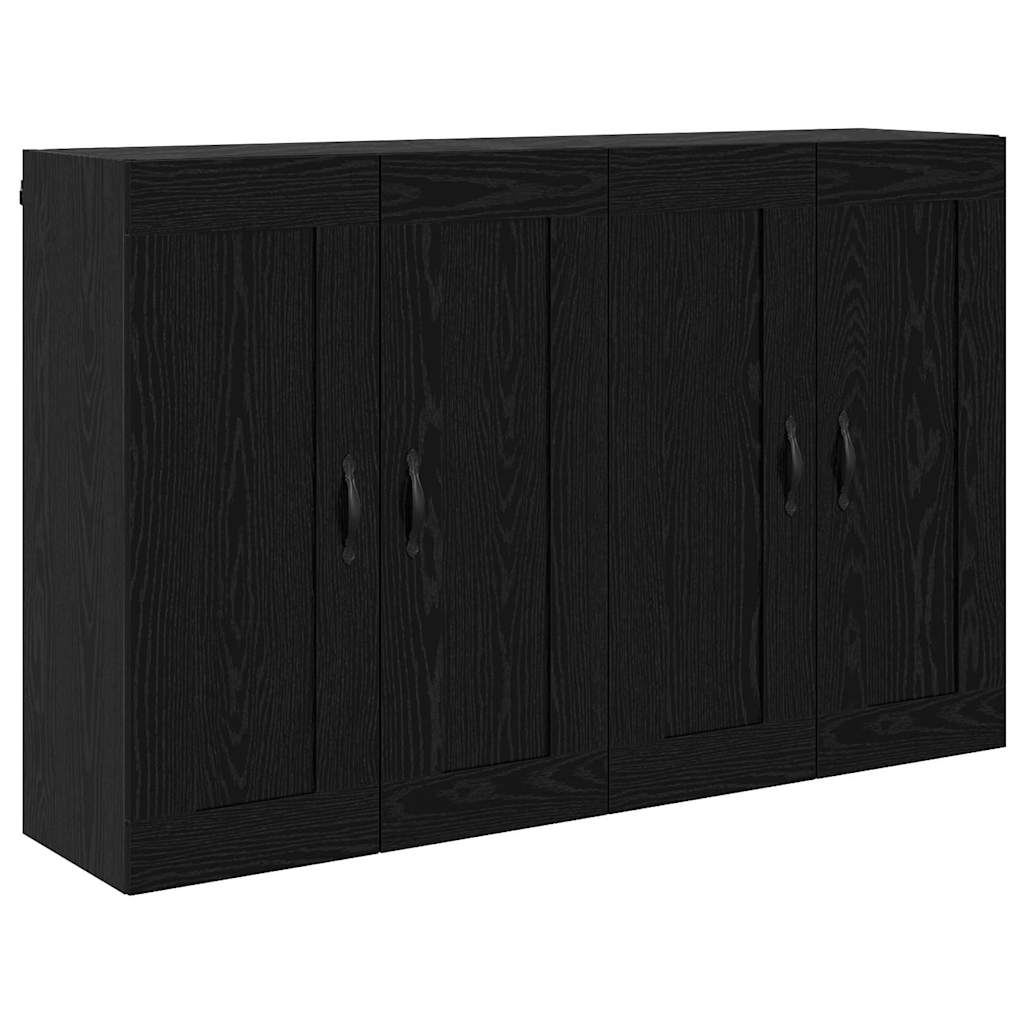 Prikabinama spinta 2 pcs Juodas ąžuolas 69,5 x 34 x 90 cm