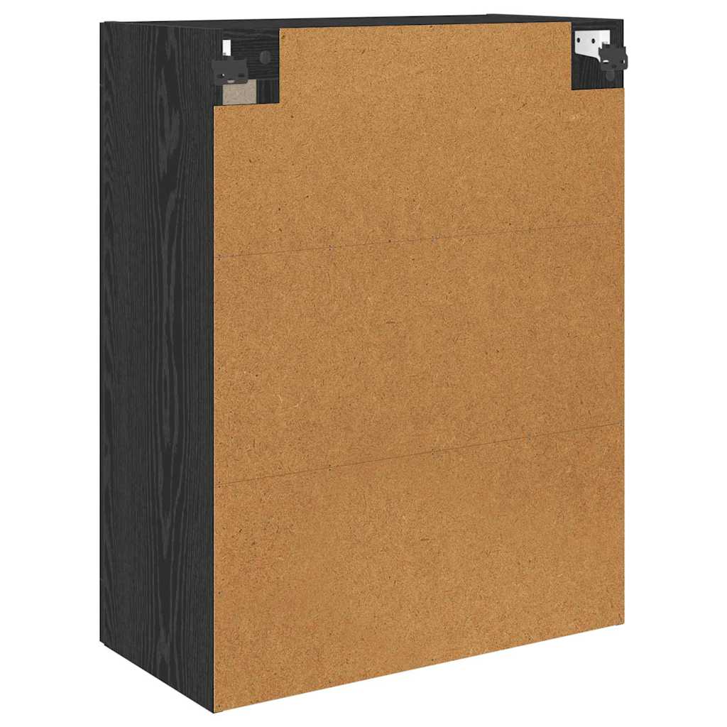 Prikabinama spinta 2 pcs Juodas ąžuolas 69,5 x 34 x 90 cm