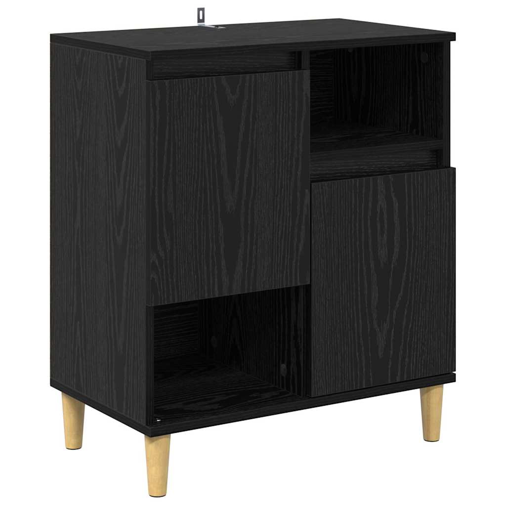 Sideboards 3 pcs Black oak 60 x 35 x 70 cm