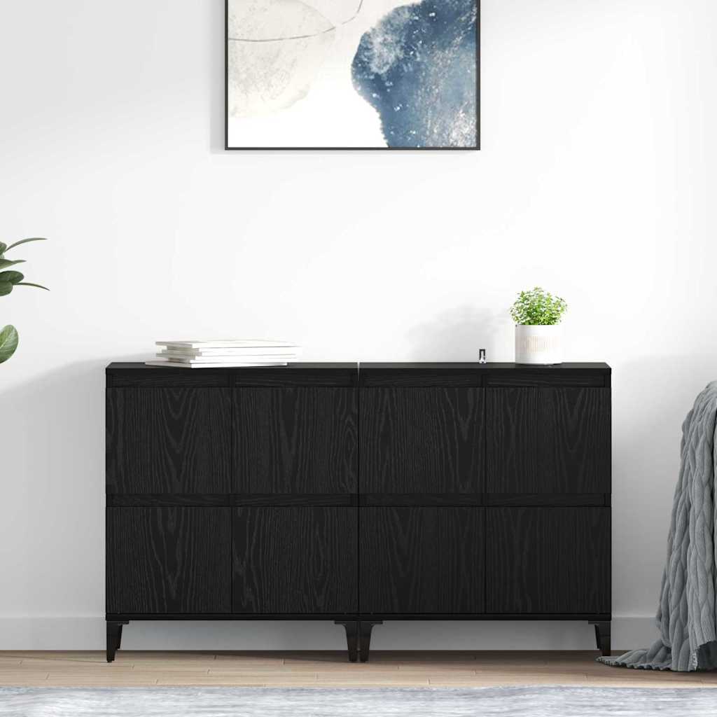 Sānu plaukti 2 gab. Melns ozols 60 x 35 x 70 cm