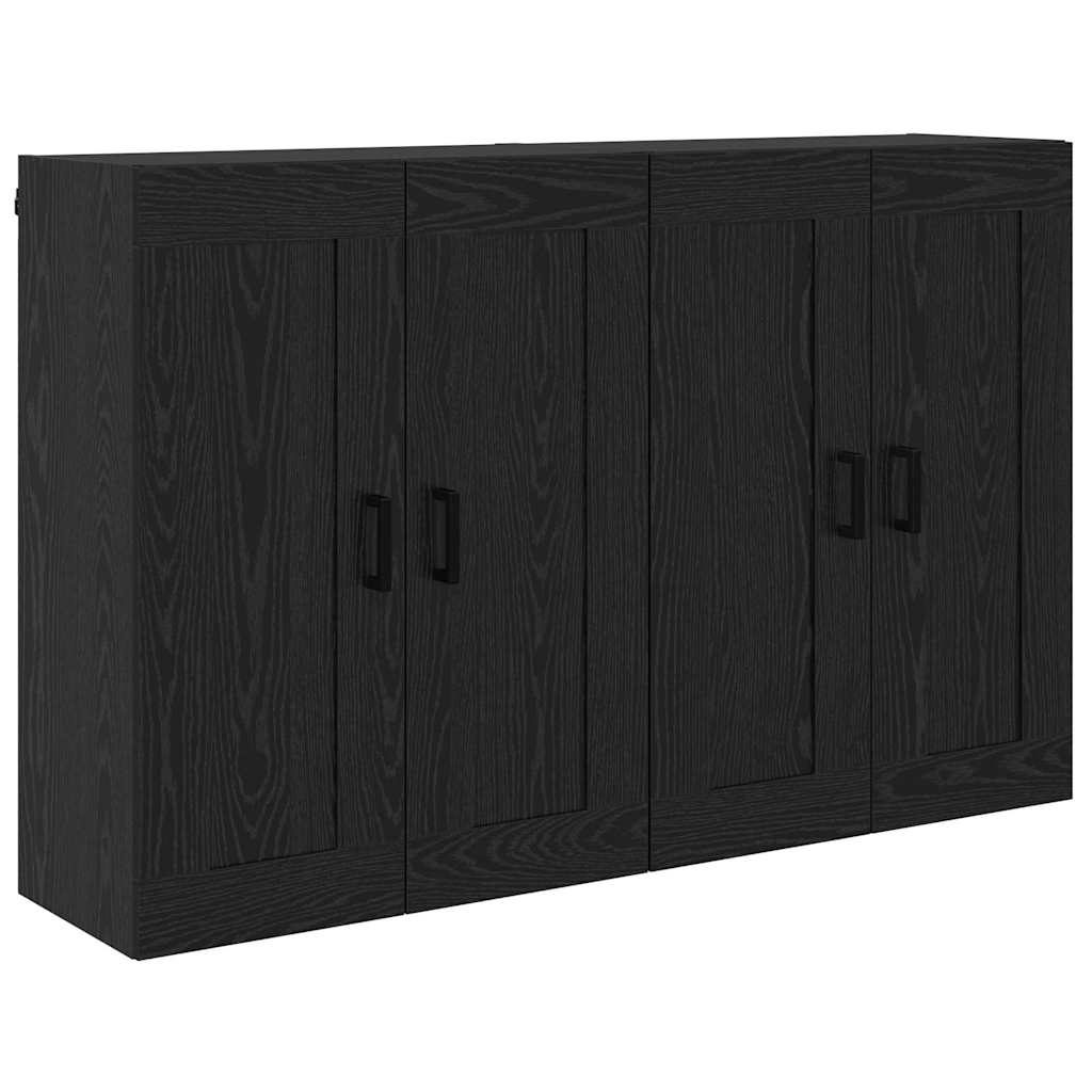 Prikabinama spinta 2 pcs Juodas ąžuolas 69,5 x 34 x 90 cm