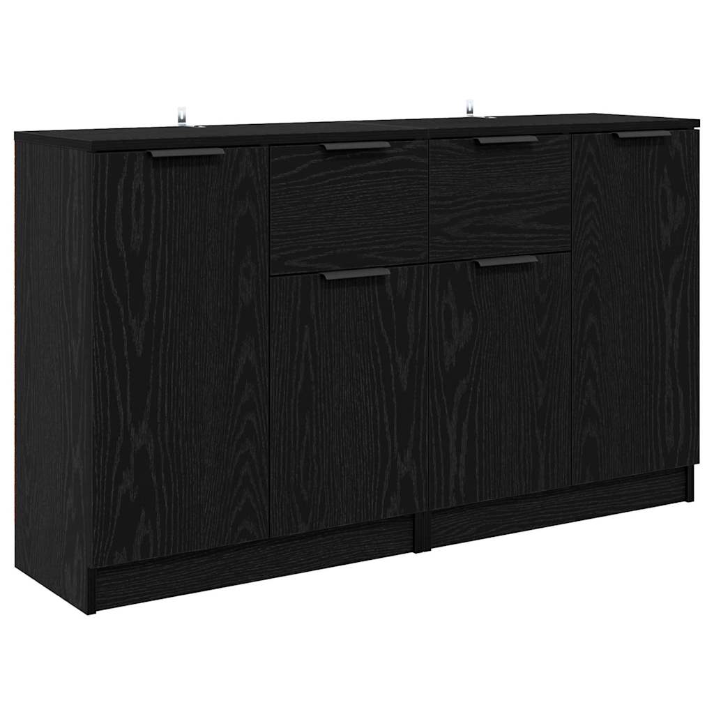 Šoninės lentynos 2 pcs Juodas ąžuolas 60 x 30 x 70 cm