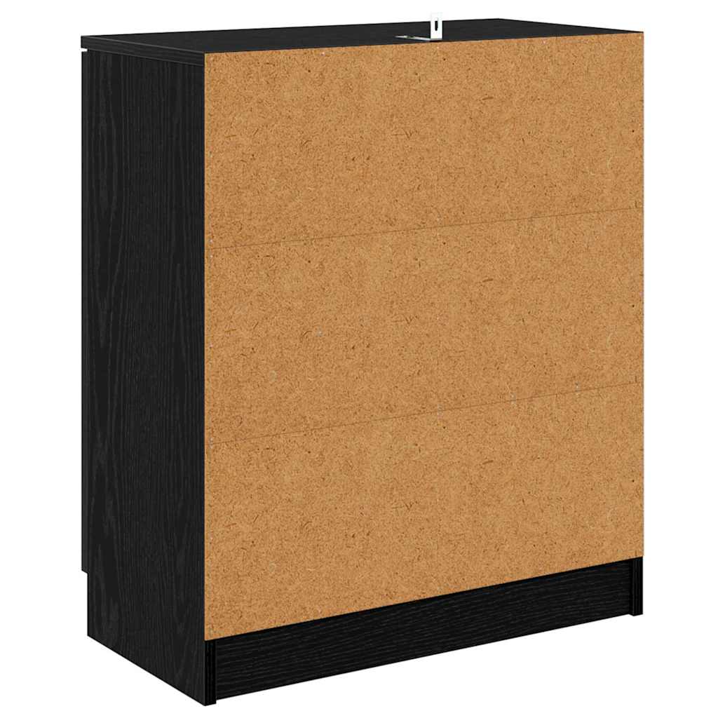 Šoninės lentynos 2 pcs Juodas ąžuolas 60 x 30 x 70 cm