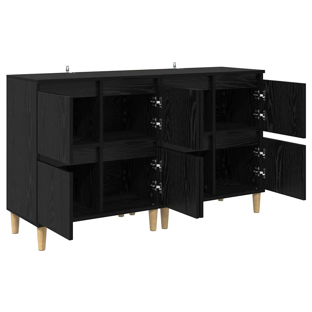 Šoninės lentynos 2 pcs Juodas ąžuolas 60 x 35 x 70 cm