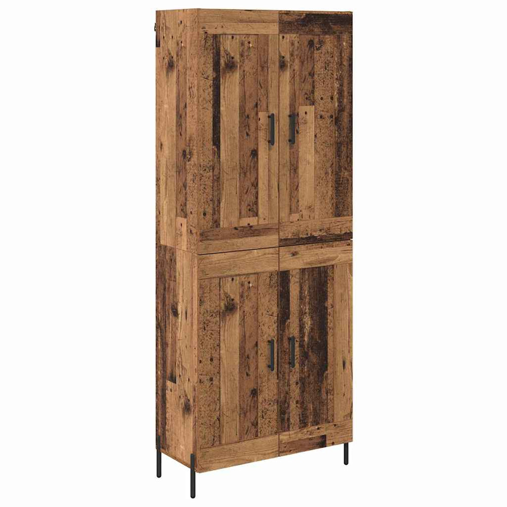 Tall cabinet 2 pcs Antique wood Solid reclaimed wood