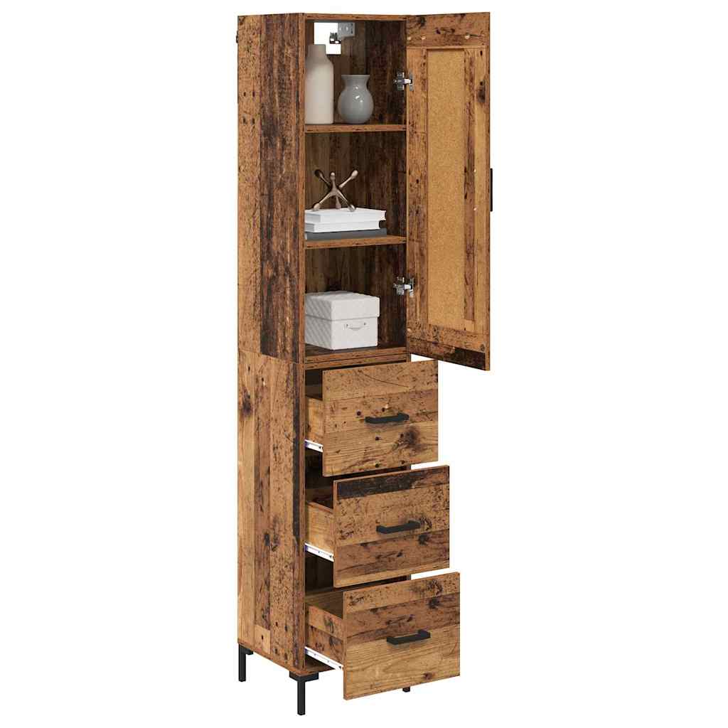 Aukštas spintelė su stalčių Senovinis medis 34,5 x 34 x 180 cm