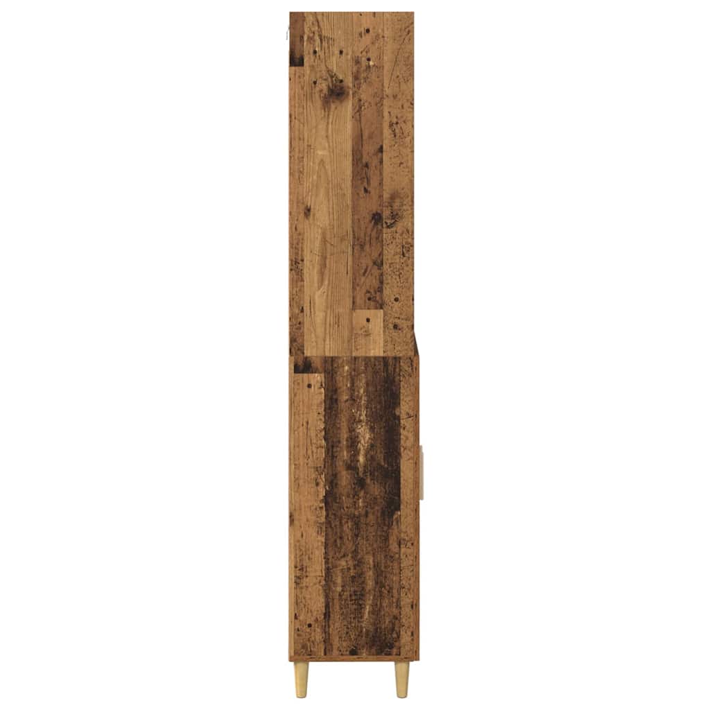 Tall Cabinet Antique Wood 69.5 x 32.5 x 180 cm