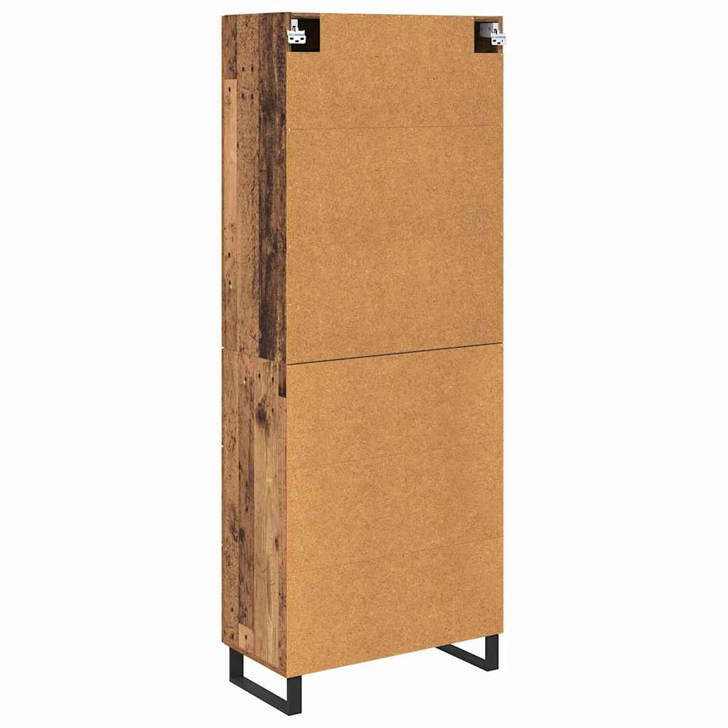 Aukštas spintelė su stalčių 2 pcs Senovinis medis