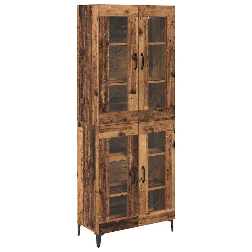High cabinet Antique wood 69.5 x 34 x 180 cm