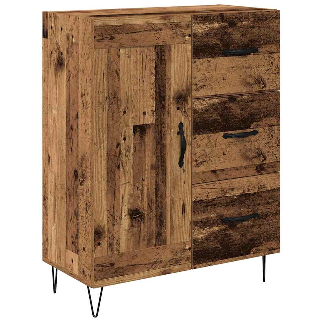 Tall cabinet with 2 drawers Antique wood