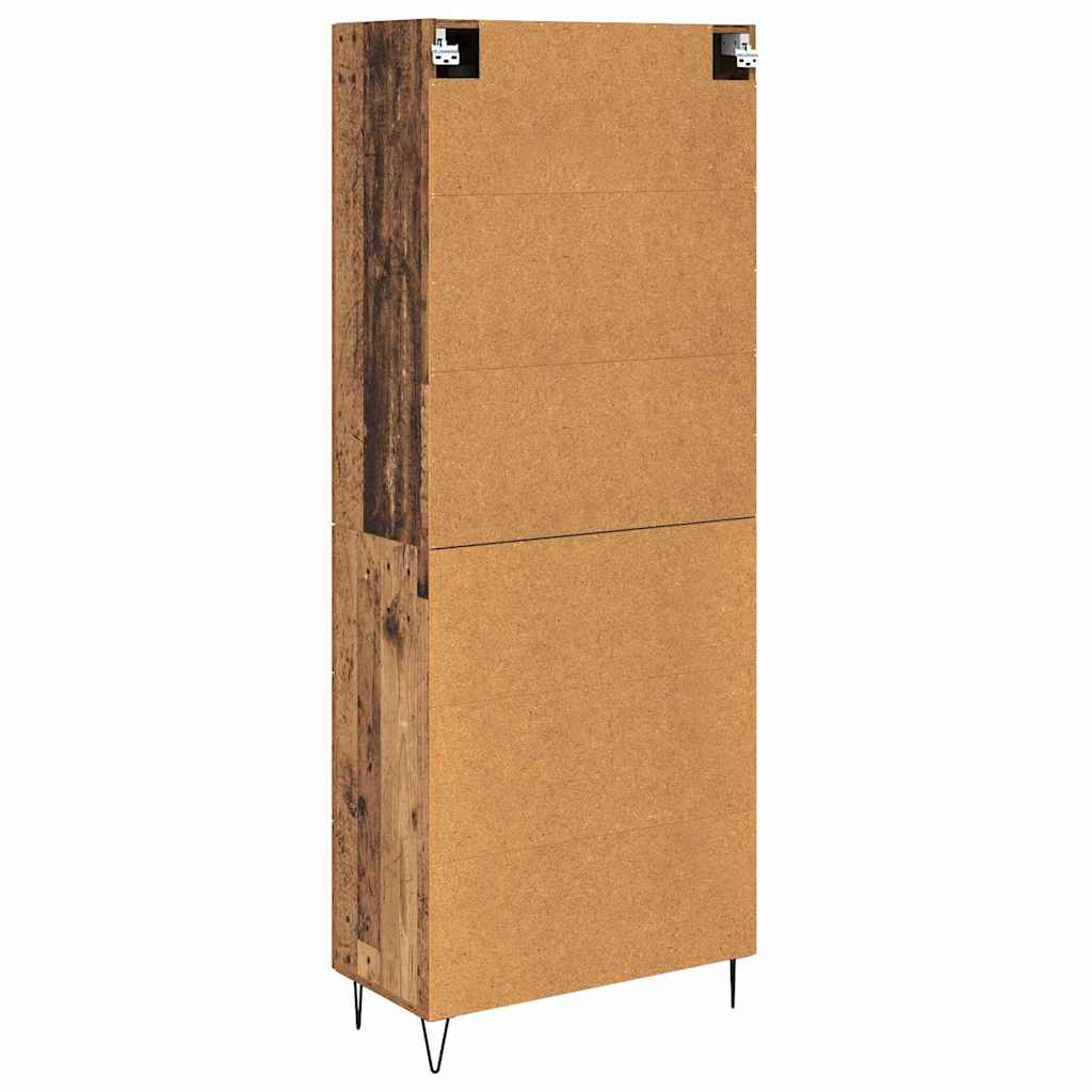 Tall cabinet with 2 drawers Antique wood