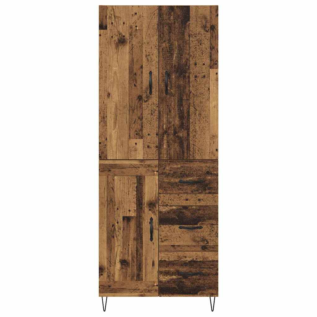 Tall cabinet with 2 drawers Antique wood