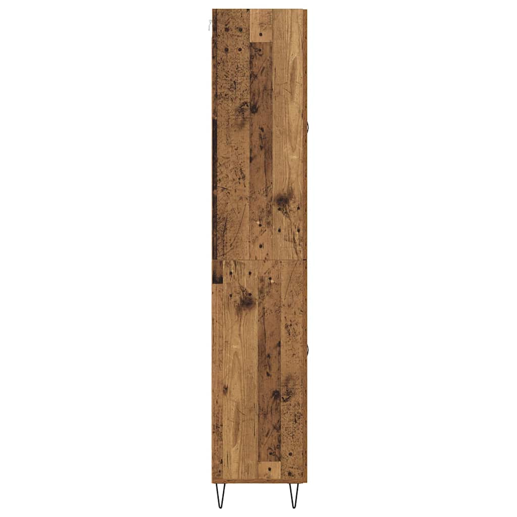 Tall cabinet with 2 drawers Antique wood