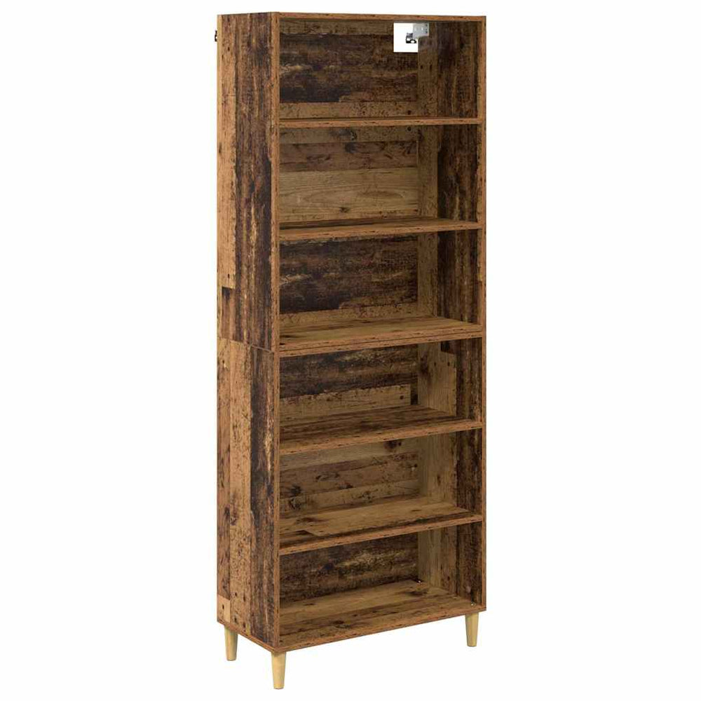 Tall Cabinet Antique Wood 69.5 x 32.5 x 180 cm