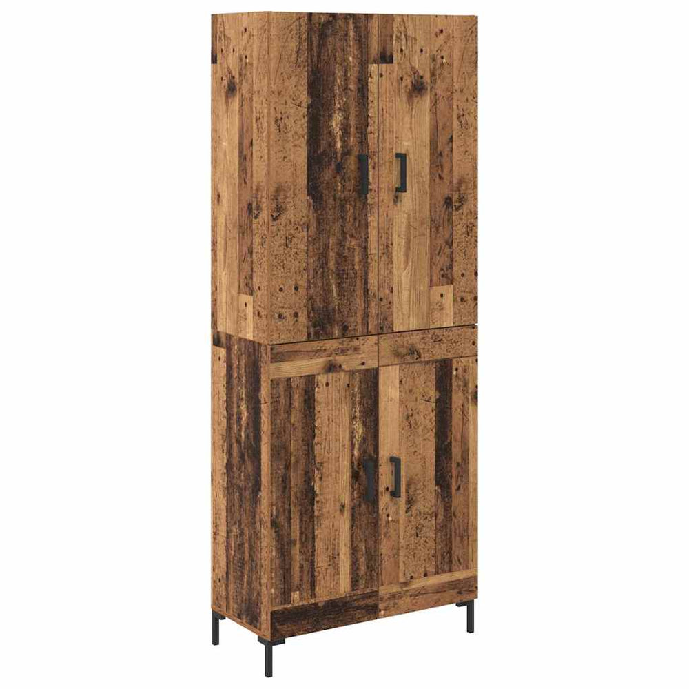 High cabinet Antique wood 69.5 x 34 x 180 cm