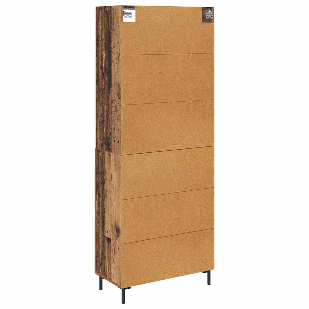 Tall Cabinet Antique Wood 69.5 x 32.5 x 180 cm