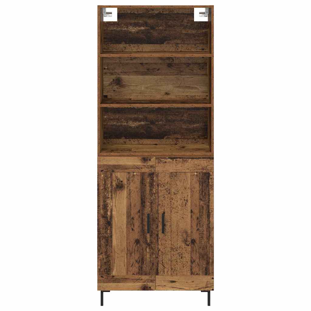 Tall Cabinet Antique Wood 69.5 x 32.5 x 180 cm