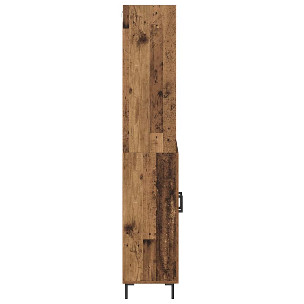Tall Cabinet Antique Wood 69.5 x 32.5 x 180 cm