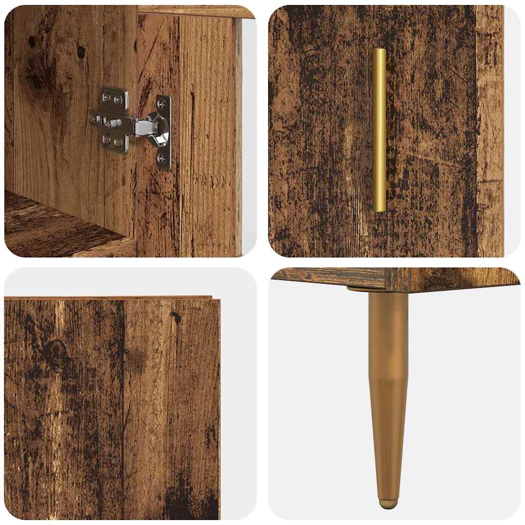 Tall Cabinet Antique Wood 34.5 x 34 x 180 cm