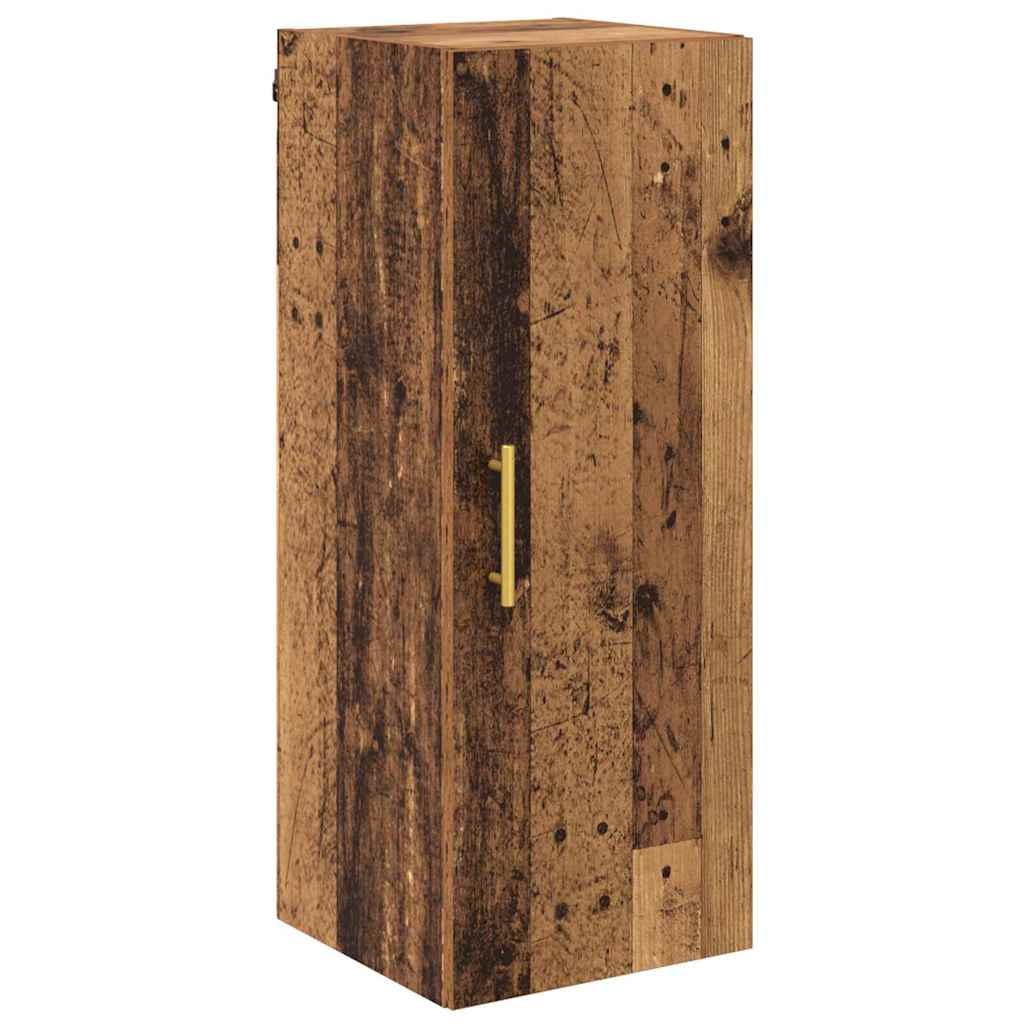 Tall Cabinet Antique Wood 34.5 x 34 x 180 cm