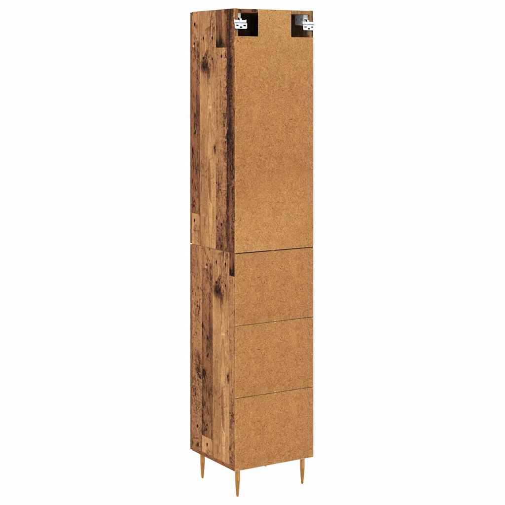 Tall Cabinet Antique Wood 34.5 x 34 x 180 cm