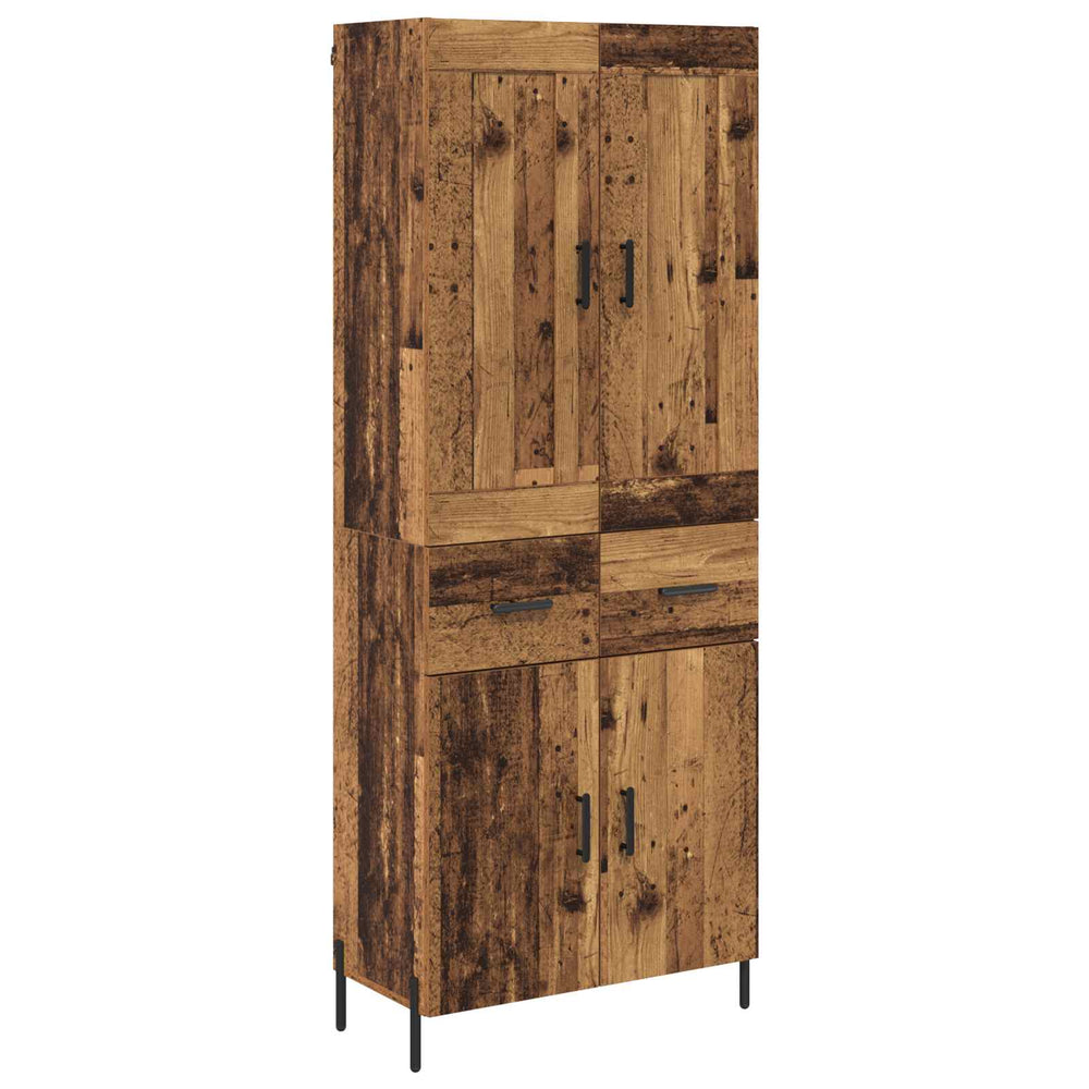 Tall cabinet 2 pcs Antique wood Solid reclaimed wood