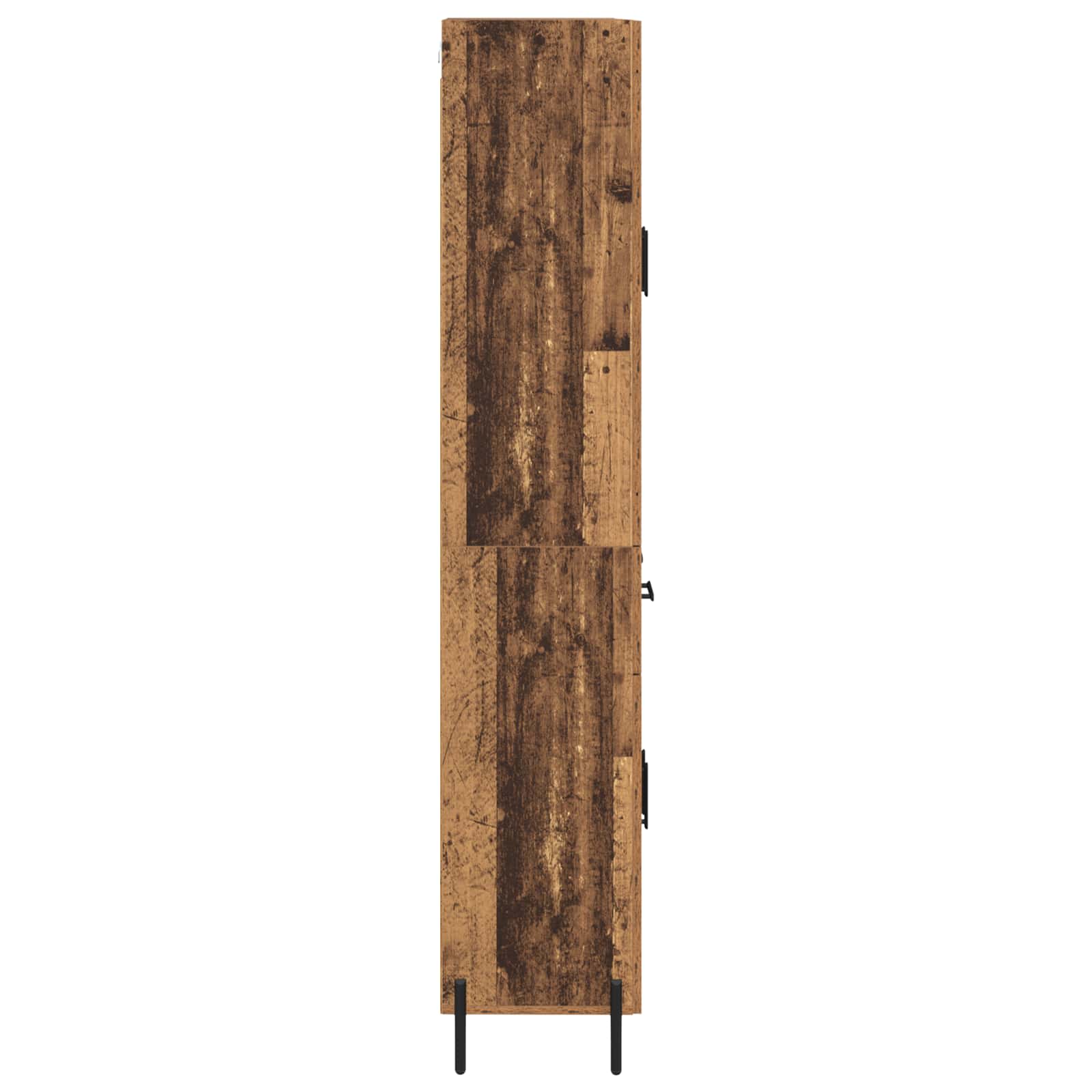 Tall cabinet 2 pcs Antique wood Solid reclaimed wood