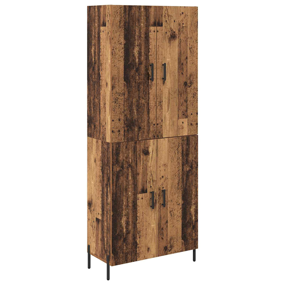 High cabinet Antique wood 69.5 x 34 x 180 cm