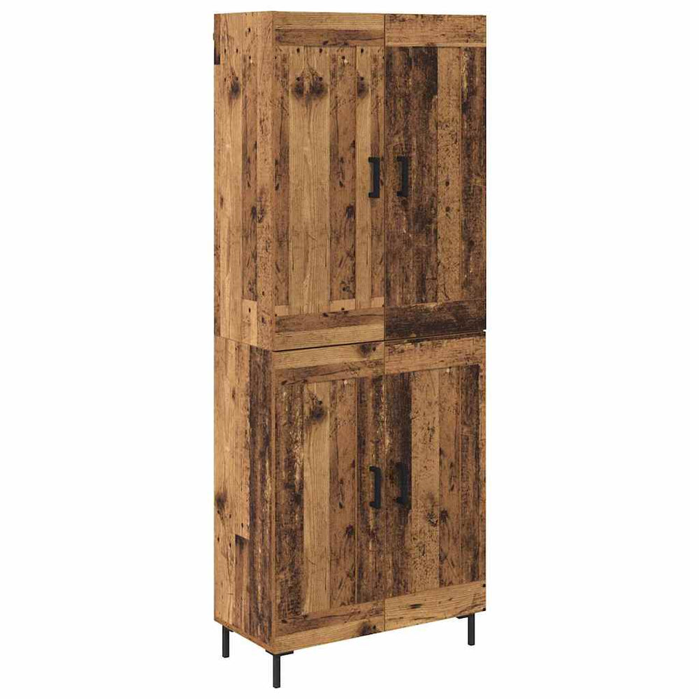 High cabinet Antique wood 69.5 x 34 x 180 cm