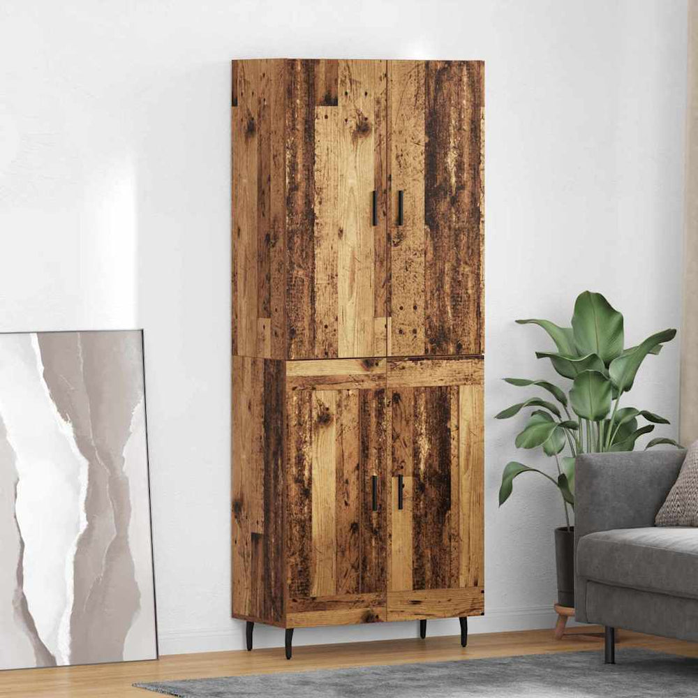 High cabinet Antique wood 69.5 x 34 x 180 cm