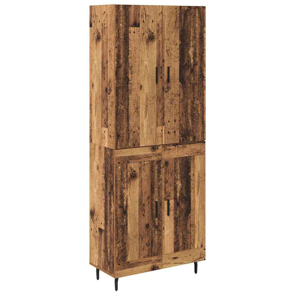 High cabinet Antique wood 69.5 x 34 x 180 cm