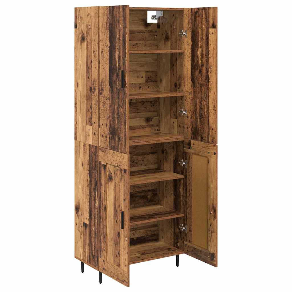 High cabinet Antique wood 69.5 x 34 x 180 cm