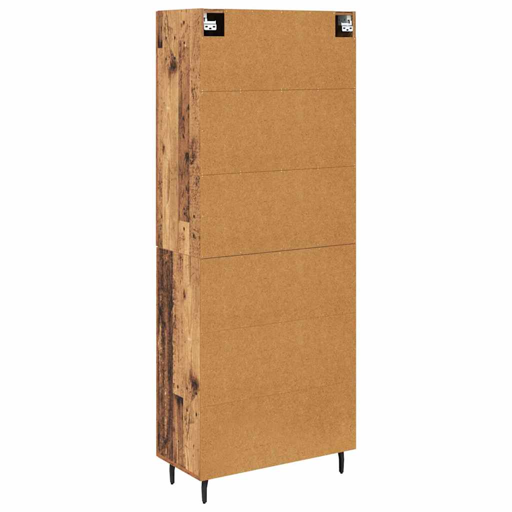 High cabinet Antique wood 69.5 x 34 x 180 cm
