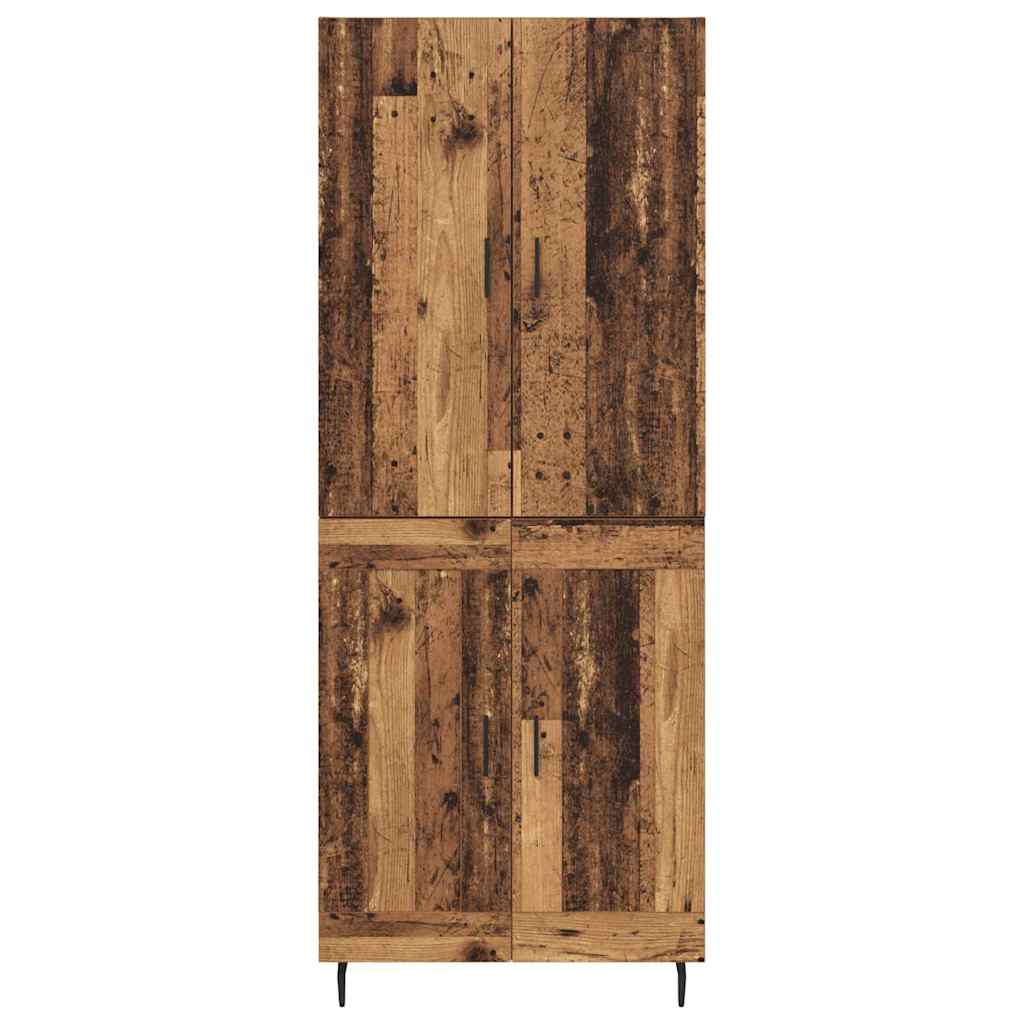 High cabinet Antique wood 69.5 x 34 x 180 cm