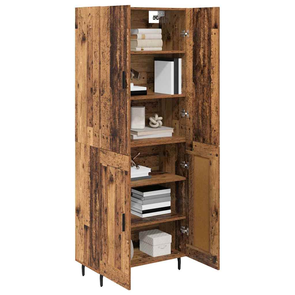 High cabinet Antique wood 69.5 x 34 x 180 cm