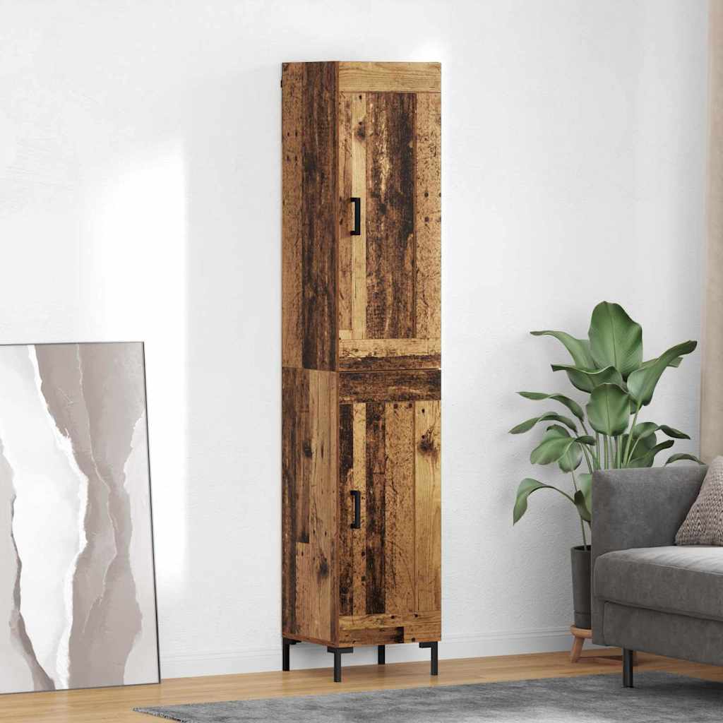 Tall Cabinet Antique Wood 34.5 x 34 x 180 cm