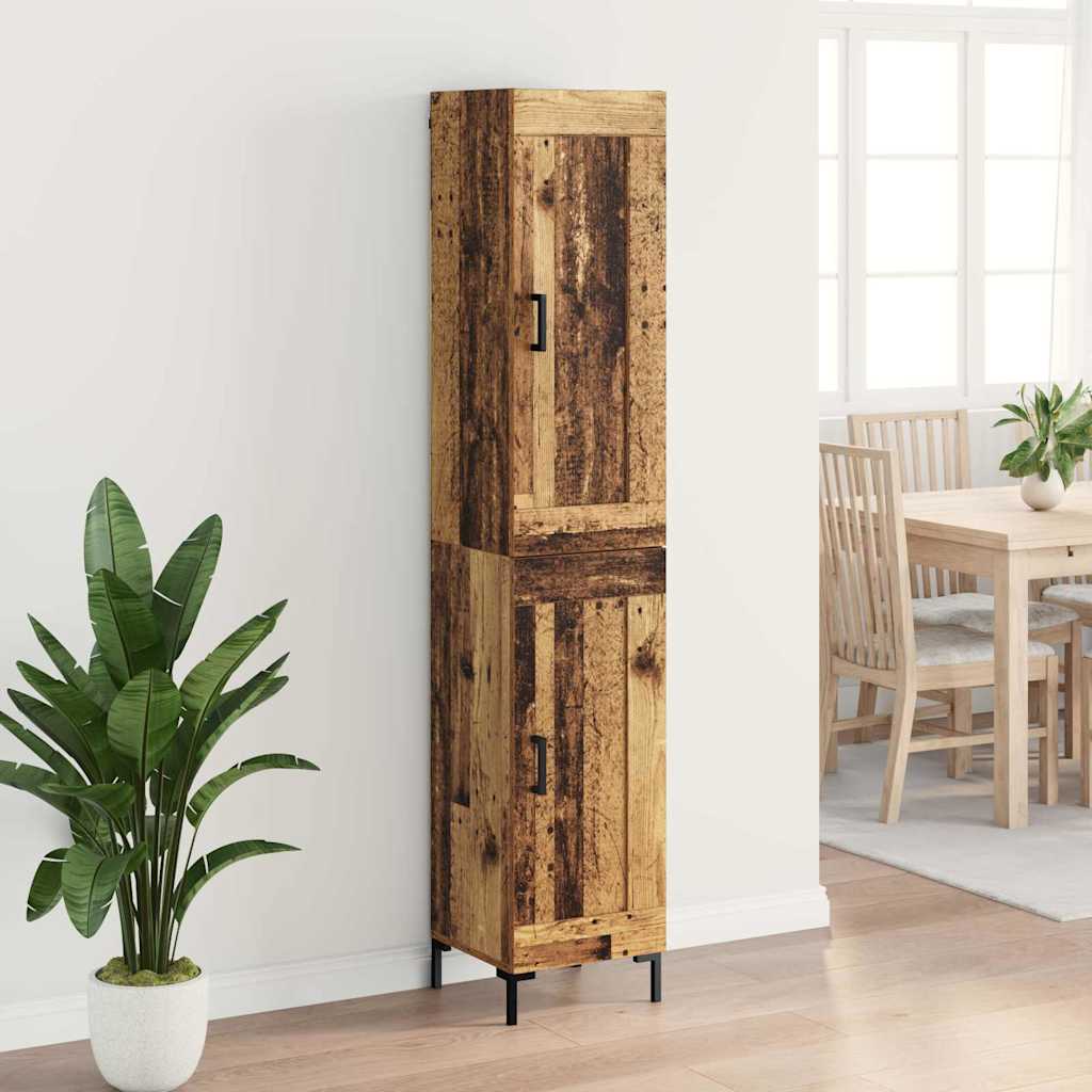 Tall Cabinet Antique Wood 34.5 x 34 x 180 cm