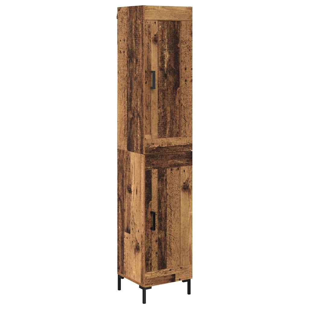 Tall Cabinet Antique Wood 34.5 x 34 x 180 cm