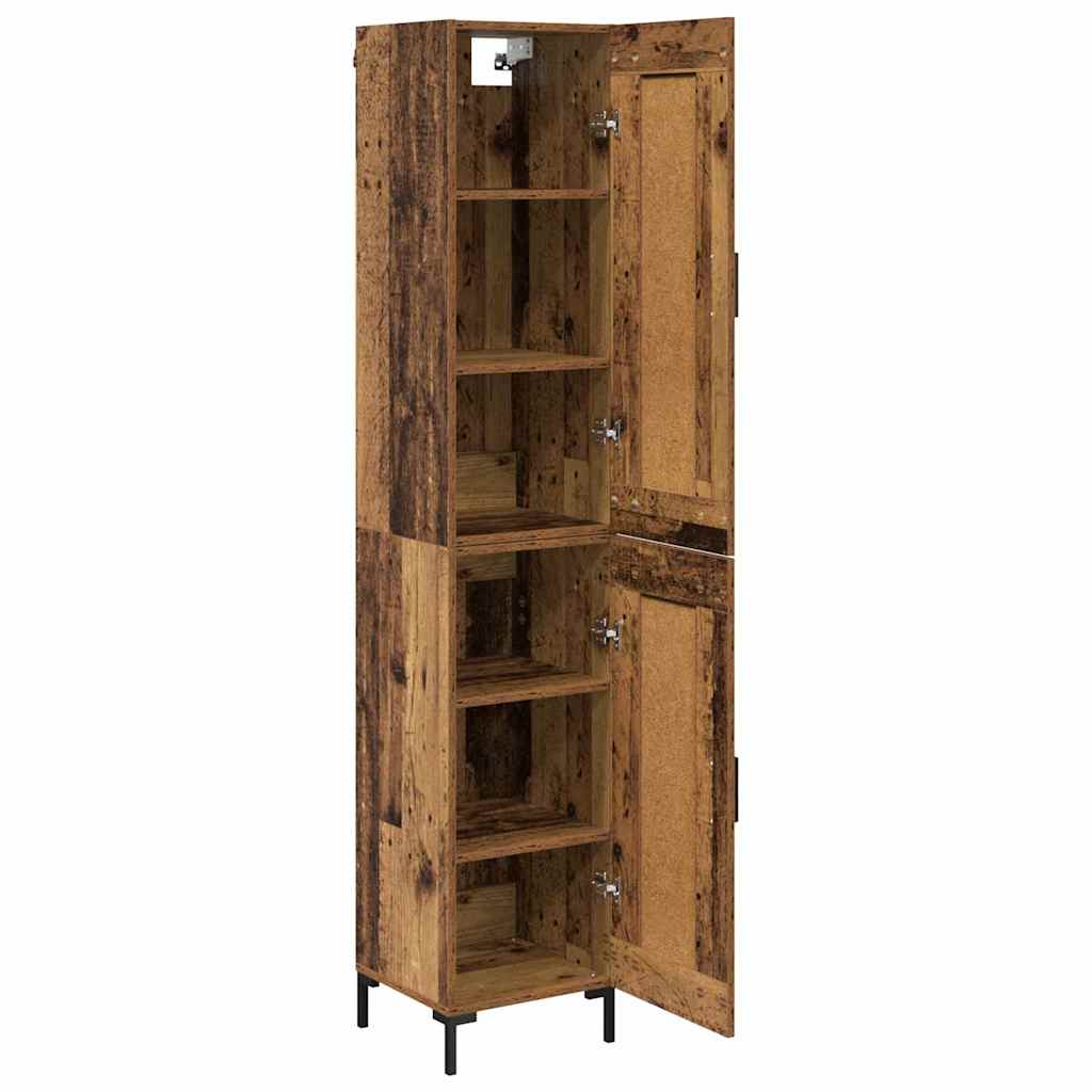 Tall Cabinet Antique Wood 34.5 x 34 x 180 cm
