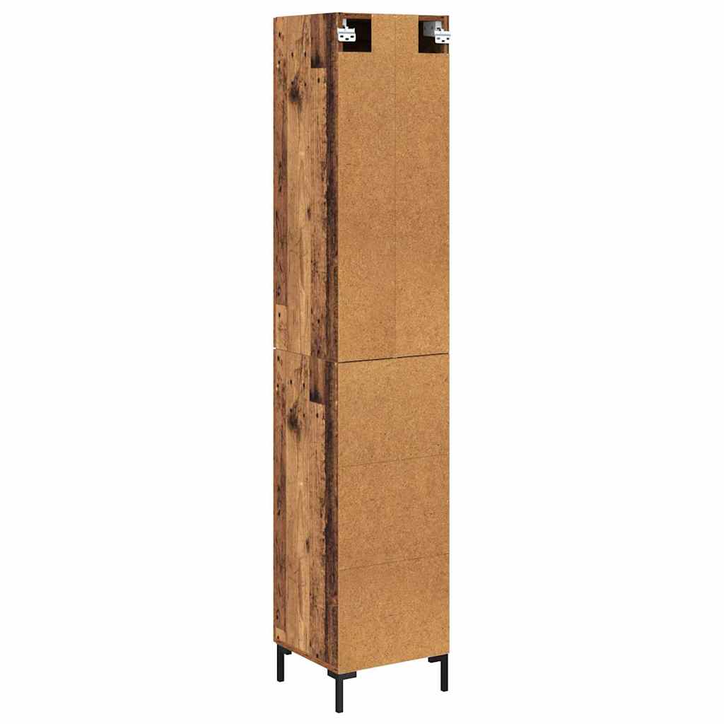 Tall Cabinet Antique Wood 34.5 x 34 x 180 cm