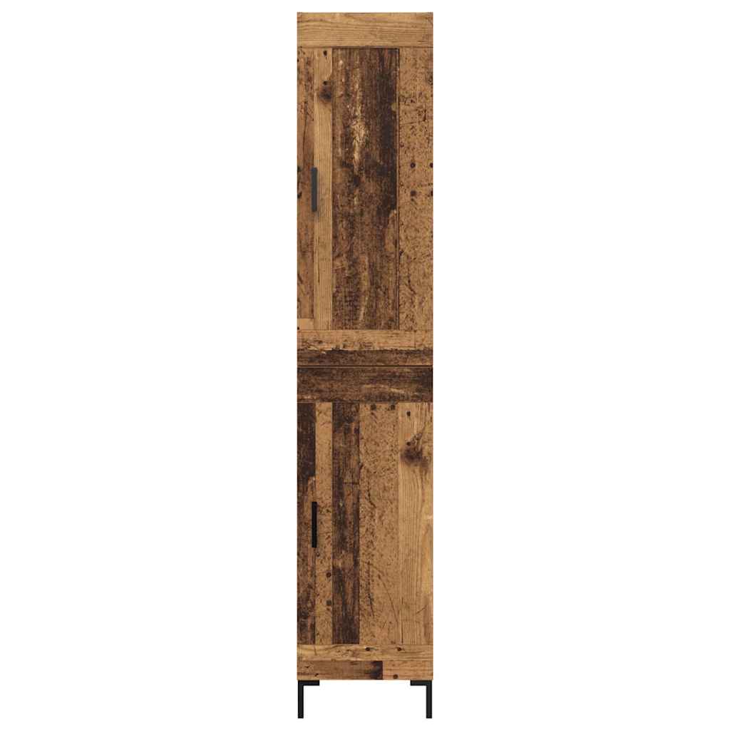 Tall Cabinet Antique Wood 34.5 x 34 x 180 cm