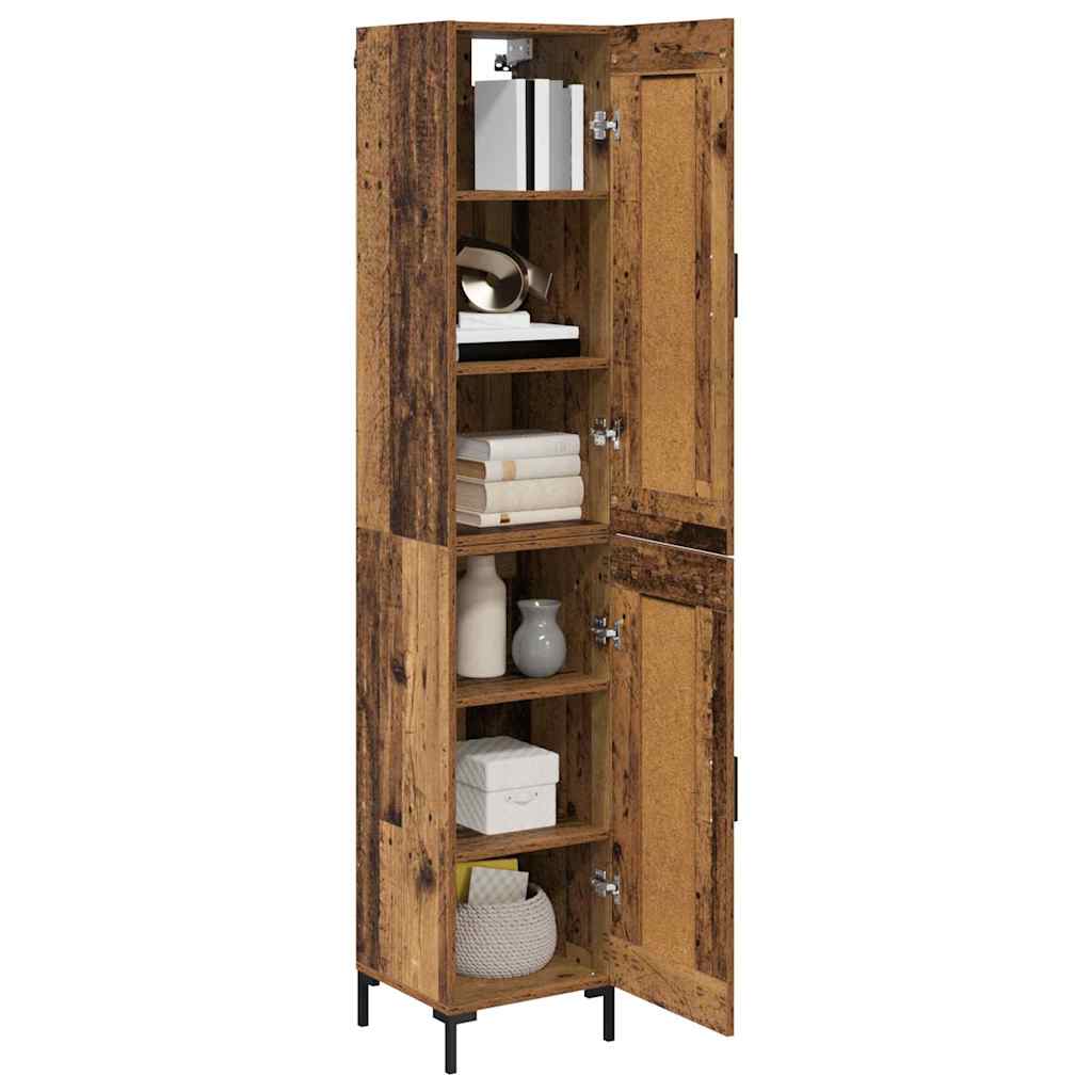 Tall Cabinet Antique Wood 34.5 x 34 x 180 cm