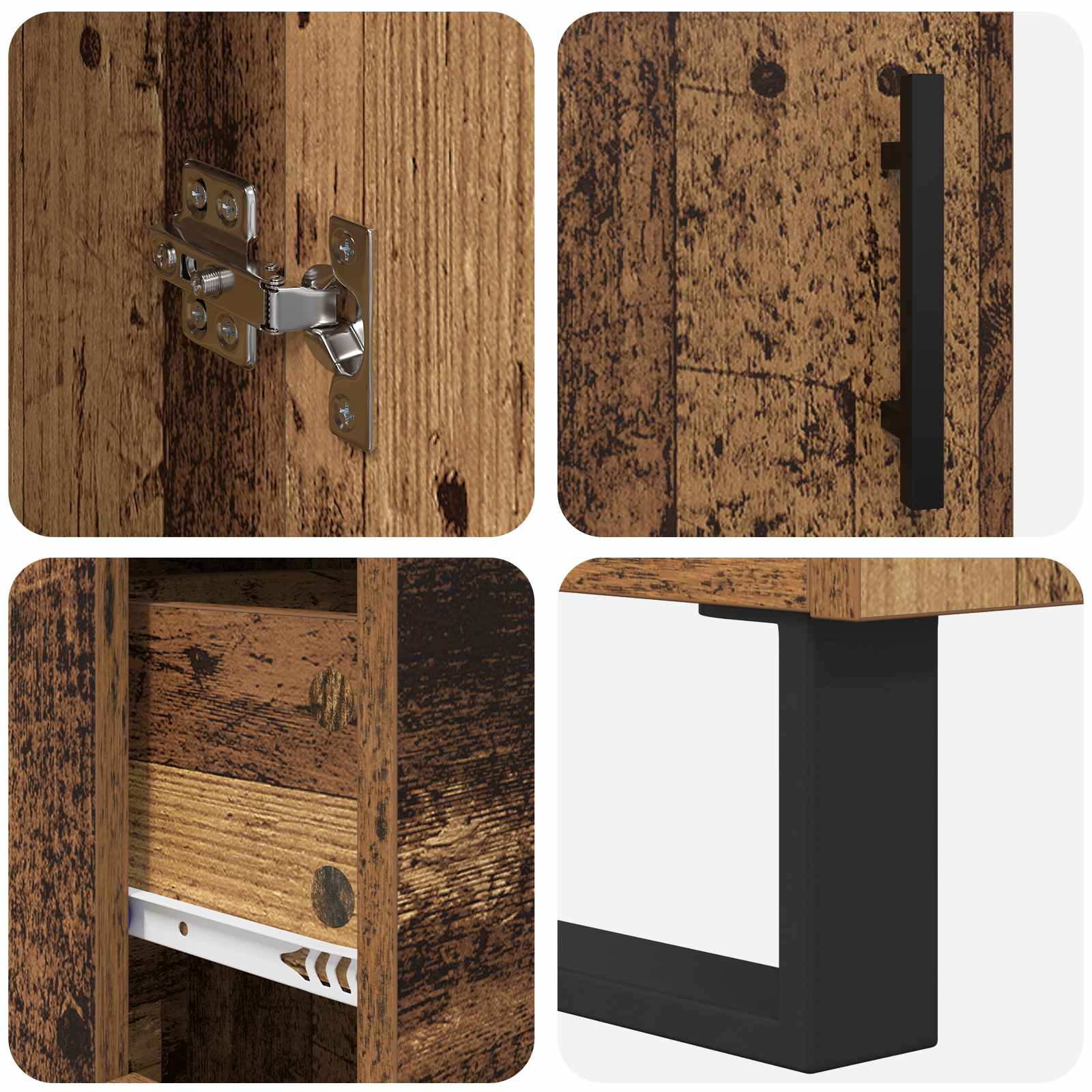 Tall cabinet Old wood 69.5 x 34 x 180 cm